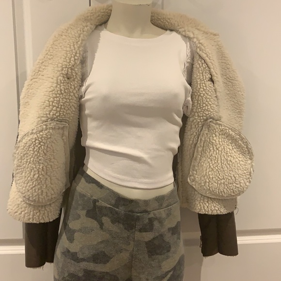 Faux Leather/Sherpa Moto jacket - Picture 8 of 9